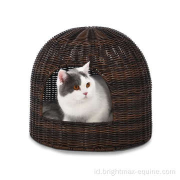 Tidur Rumah Knel House Summer Breathable Rattan Pet Bed